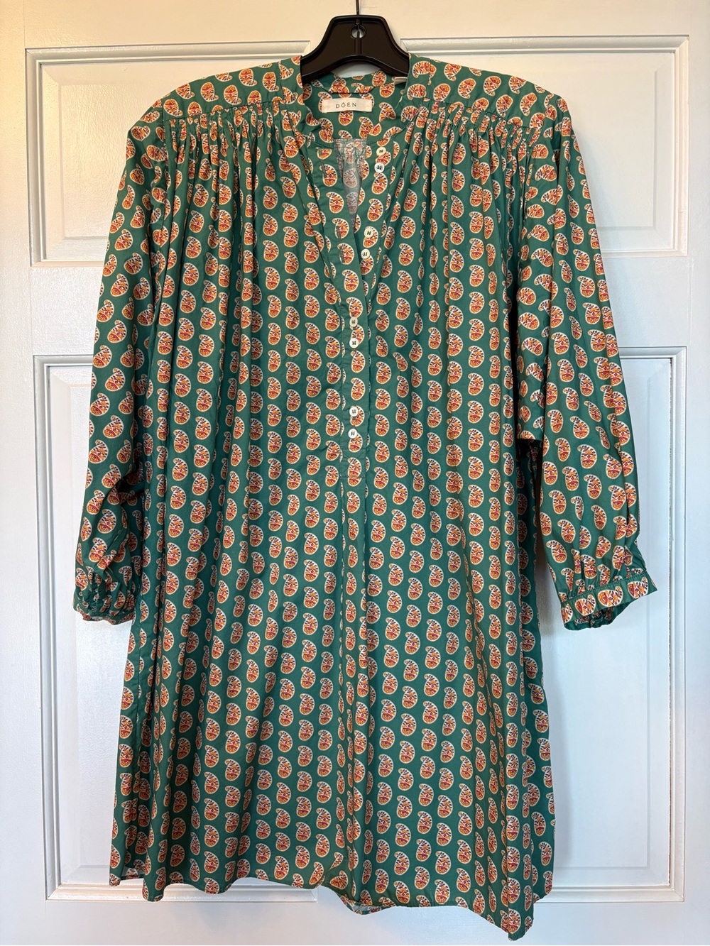 Doen Green Paisley Print Dress. Size small.